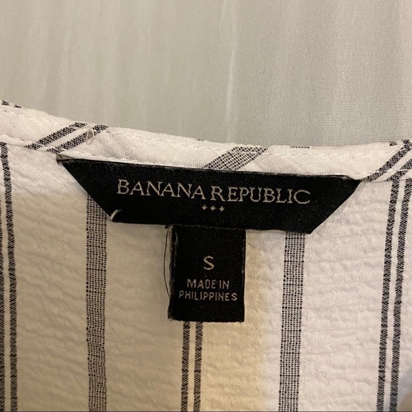 Banana Republic Tank Top Peplum Stripes Sz Small - Picture 2 of 5